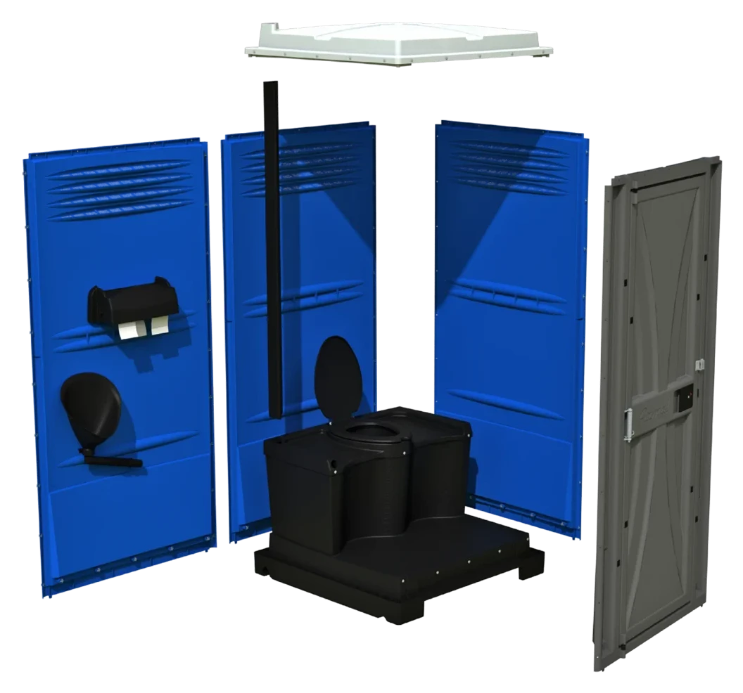 Armal in blue, exploded view, every part